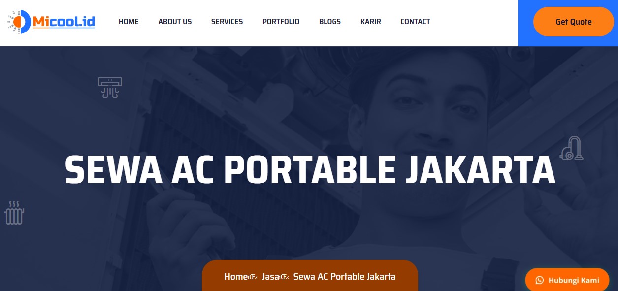 sewa ac portable